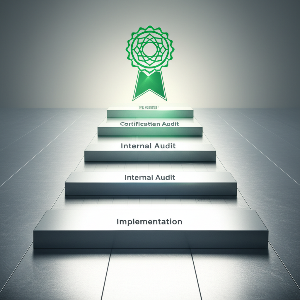 a conceptual pathway showing the key steps to achieving iatf 16949 certification