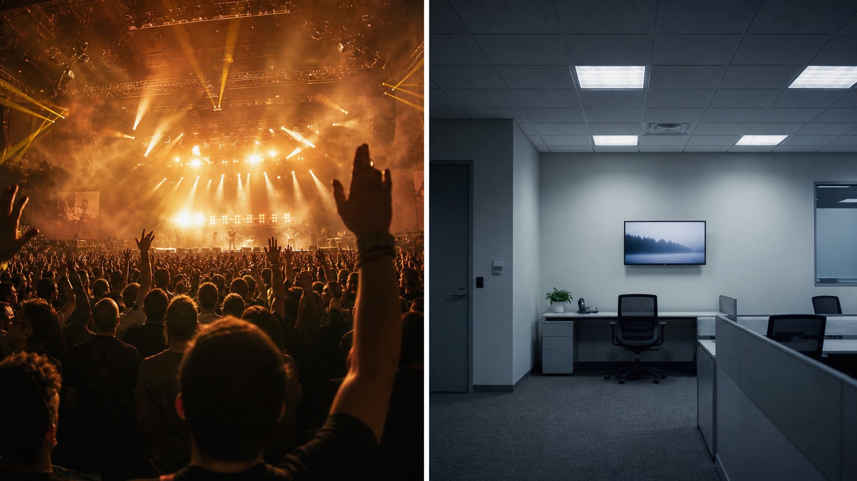 ai disrupts functional background music fastest while live performance remains firmly human territory