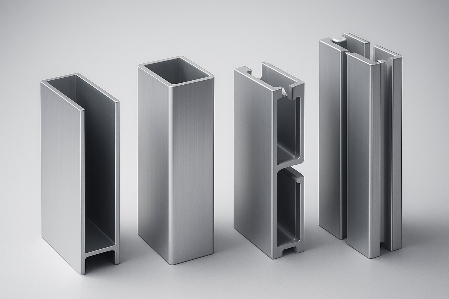 common aluminium profile families from standard sections to modular framing