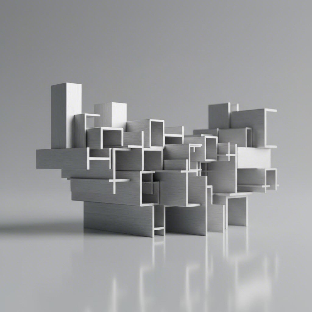 6061 aluminum extrusion profiles in various structural configurations