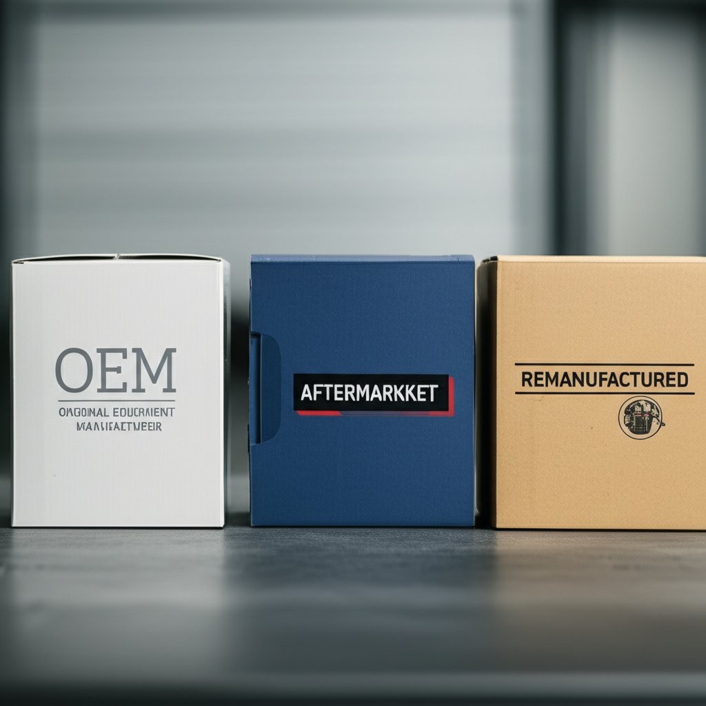visual comparison of oem aftermarket and remanufactured car parts options