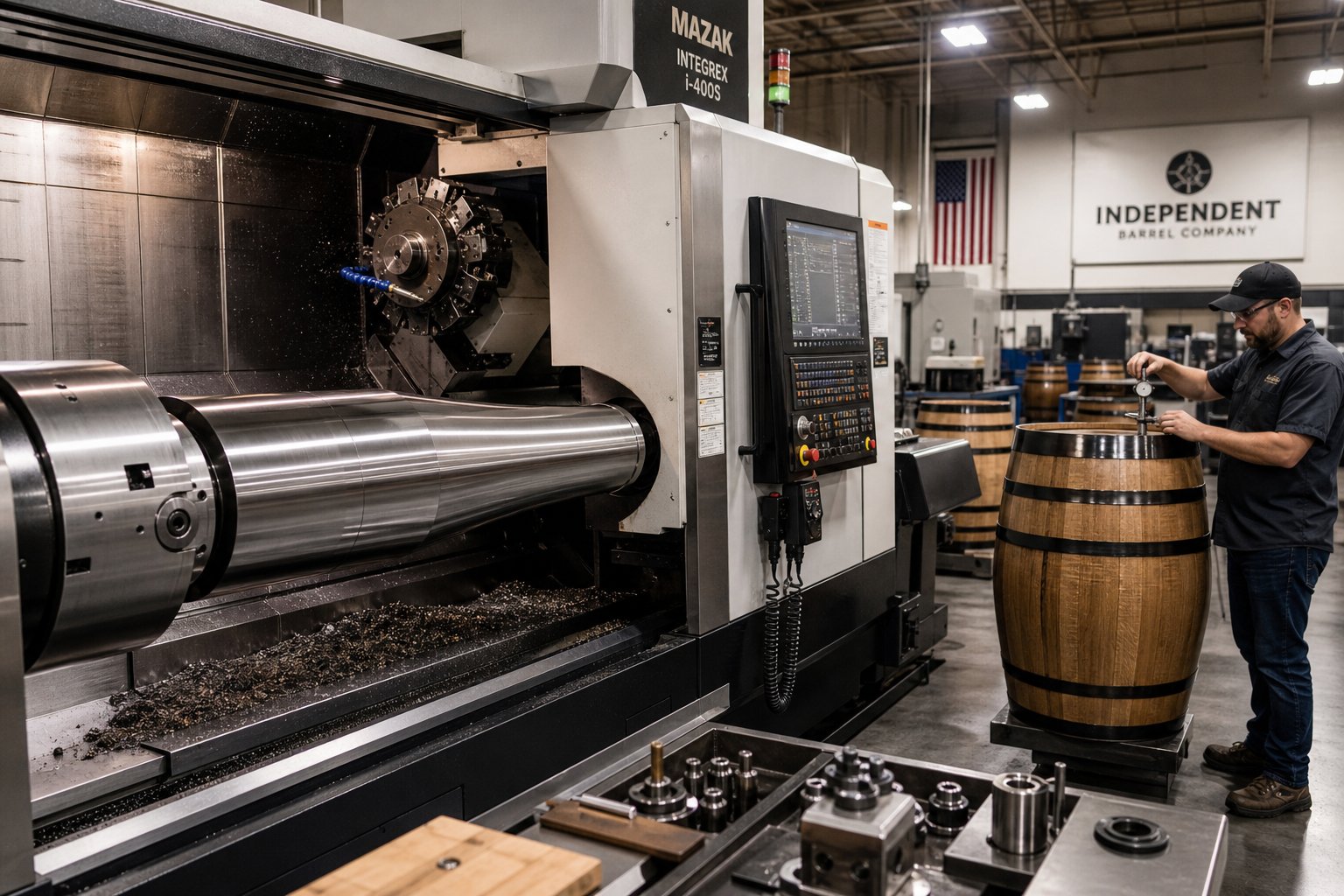 quality inspection and cnc machining of conical twin screw barrels in a specialized manufacturing facility