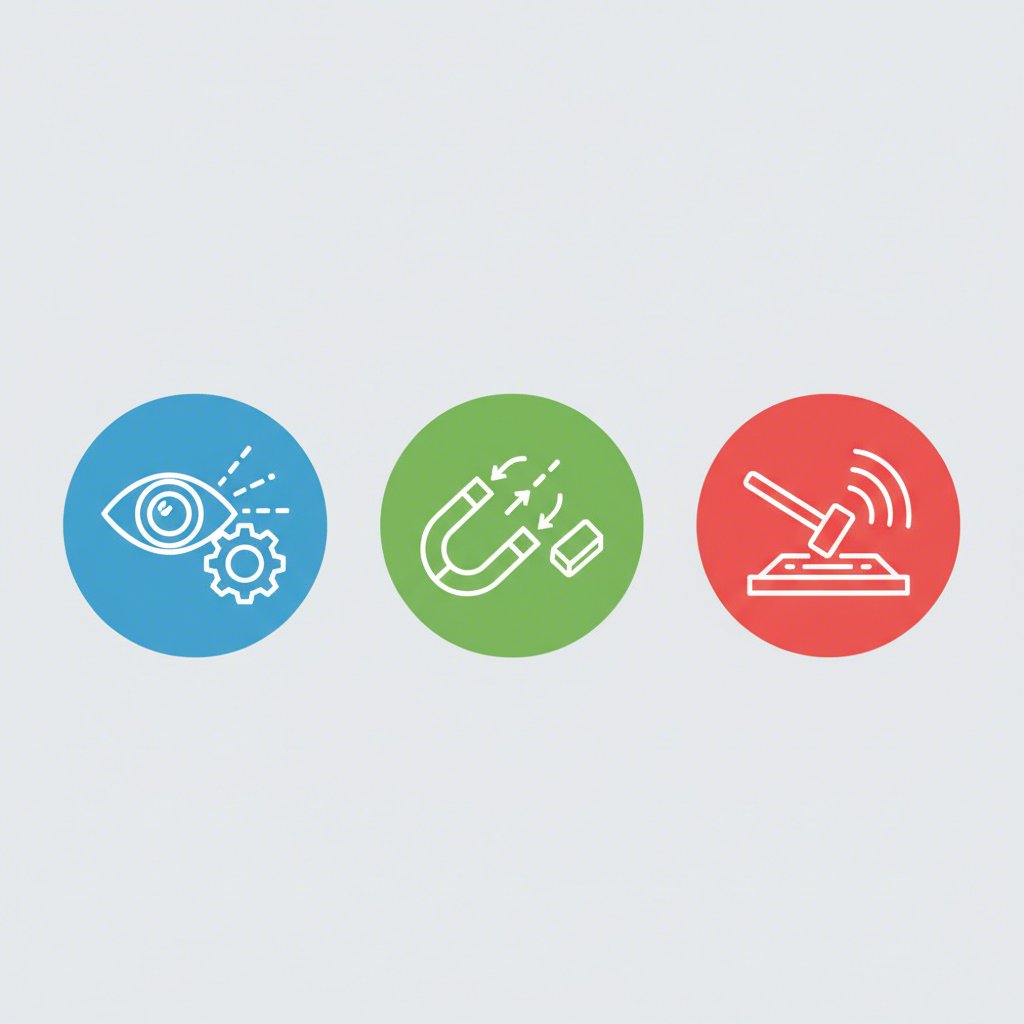 key methods for identifying control arm material visual magnetic and sound tests