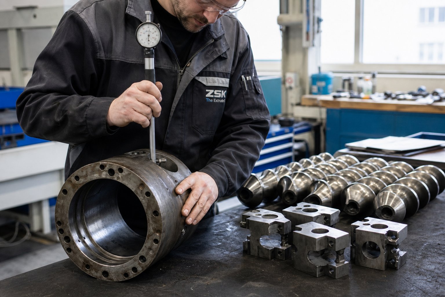 barrel bore measurement and screw element inspection %E2%80%94 critical steps when evaluating a used w&p extruder