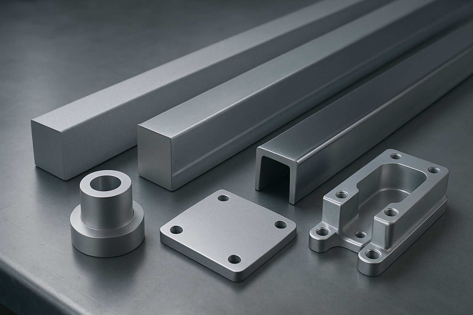 blasted aluminum parts prepared for paint polish or anodizing