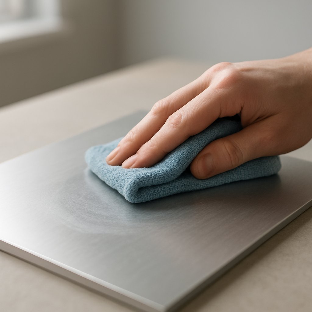 routine washing of anodized aluminum with light pressure and a soft cloth
