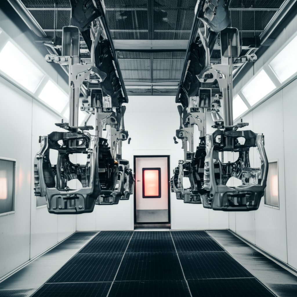 automotive metal parts receiving a durable eco friendly powder coat finish