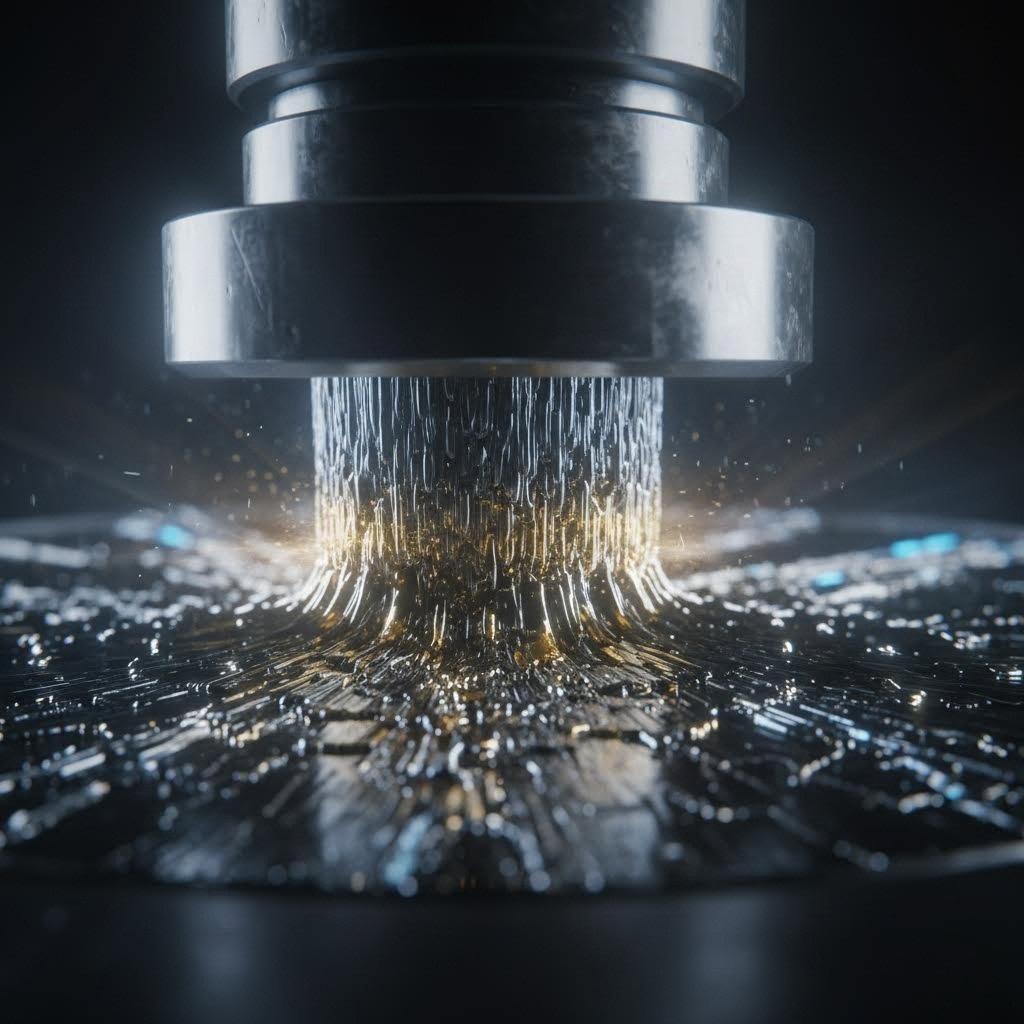 Microscopic visualization of grain structure refinement during metal coining