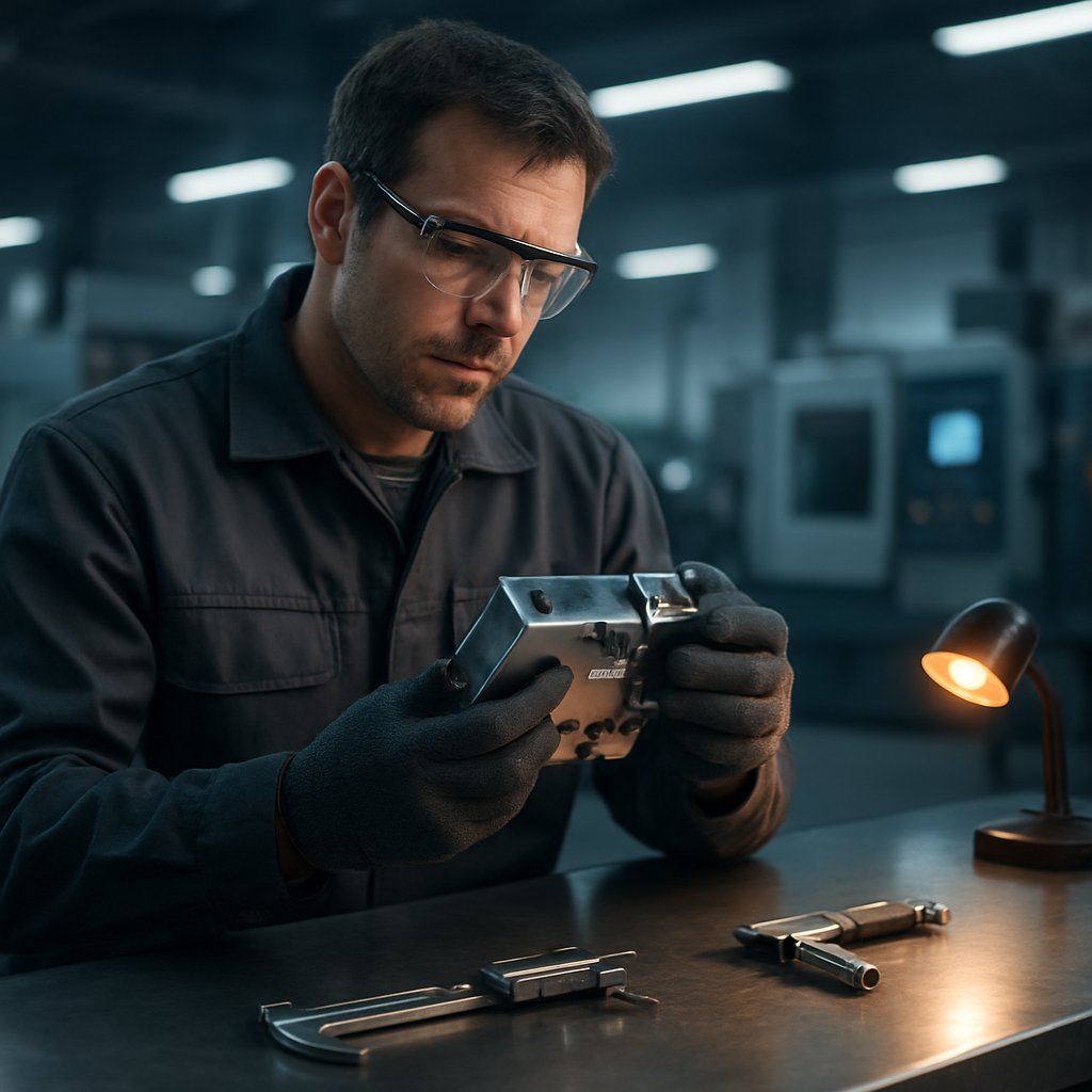 tool and die maker building precision tooling in a modern toolroom