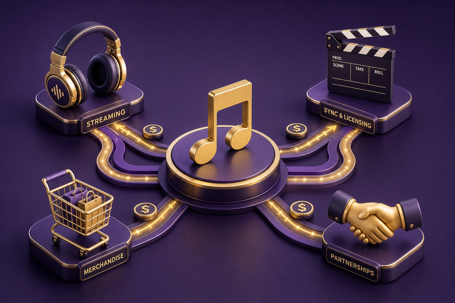 ai music creators can earn through streaming royalties sync licensing stock music sales and enterprise deals