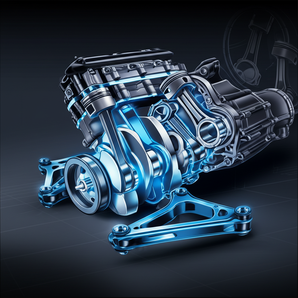 infographic showing the locations of key forged steel parts in a vehicles chassis