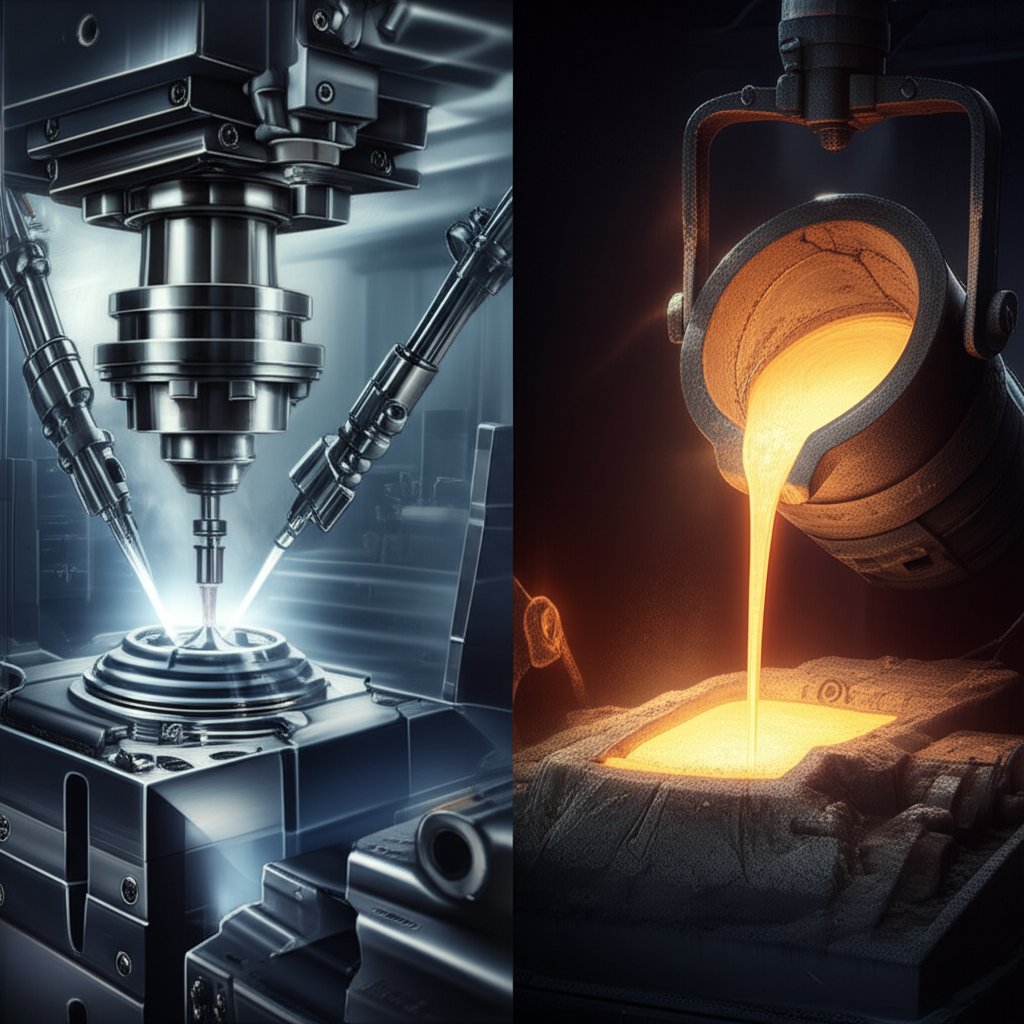 conceptual comparison of high pressure die casting and gravity fed permanent mold casting for automotive components