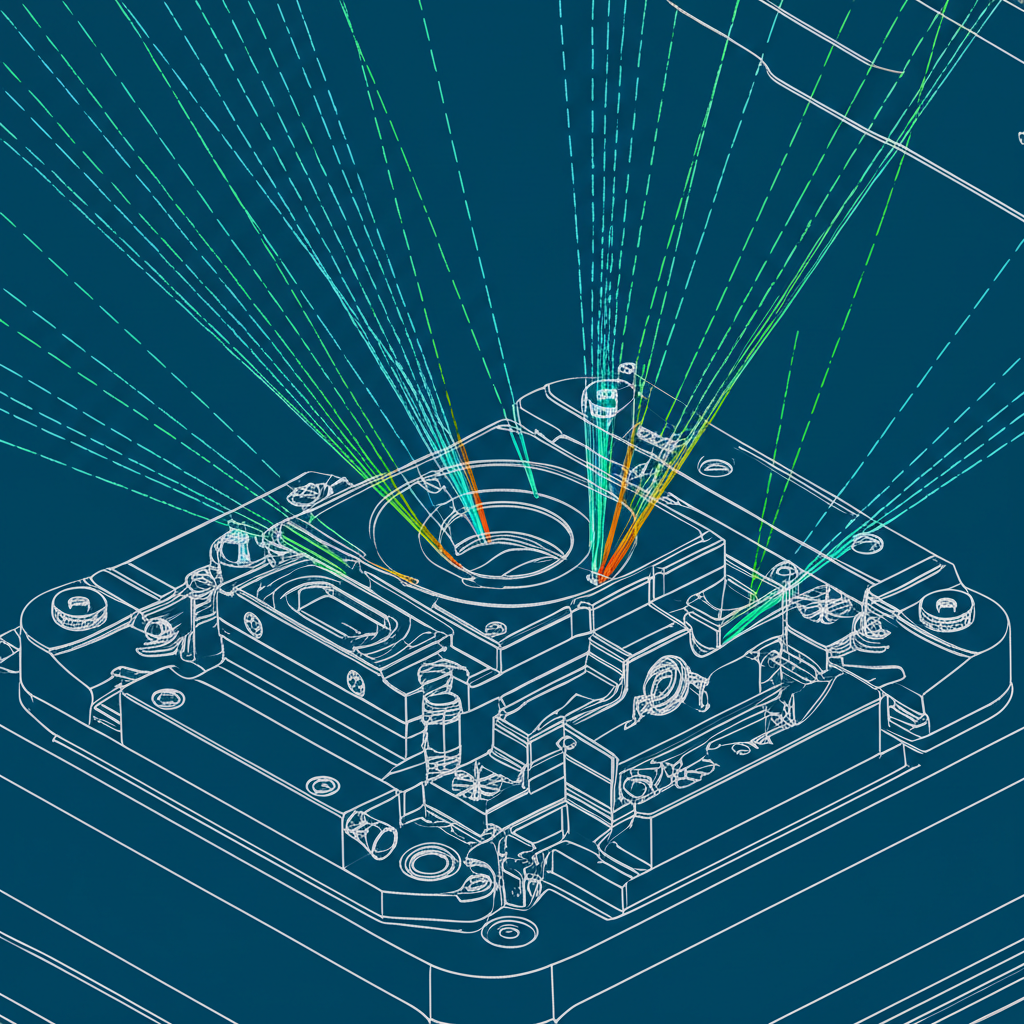 illustration of single setup efficiency in 5 axis machining with multiple tool paths