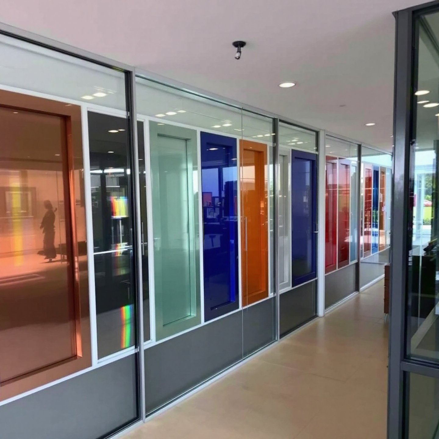 custom aluminium door panels in diverse colors and finishes