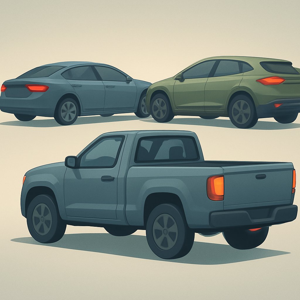 concept illustration showing catalytic converter differences across vehicle types