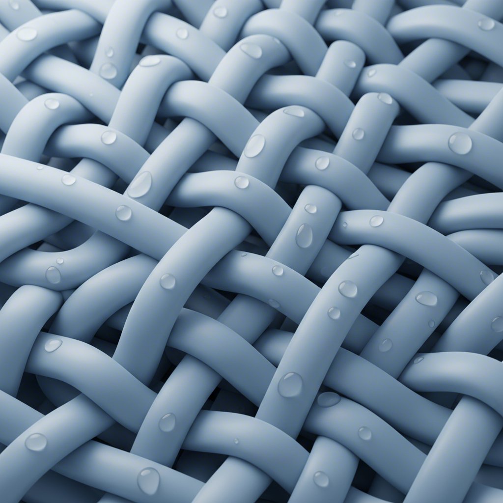 abstract visualization of durable and water resistant nylon fibers