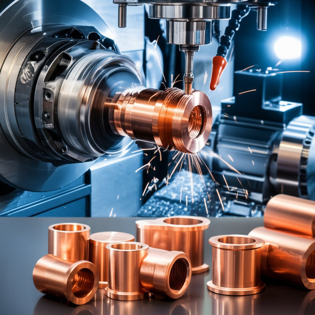 cnc machining of custom copper pipe fittings and manifolds