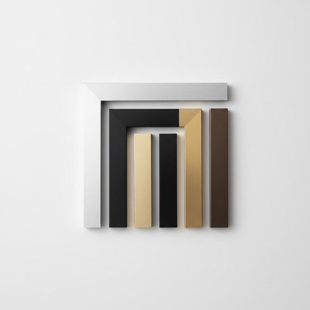 anodized aluminum color samples showing specification options from clear to black finishes