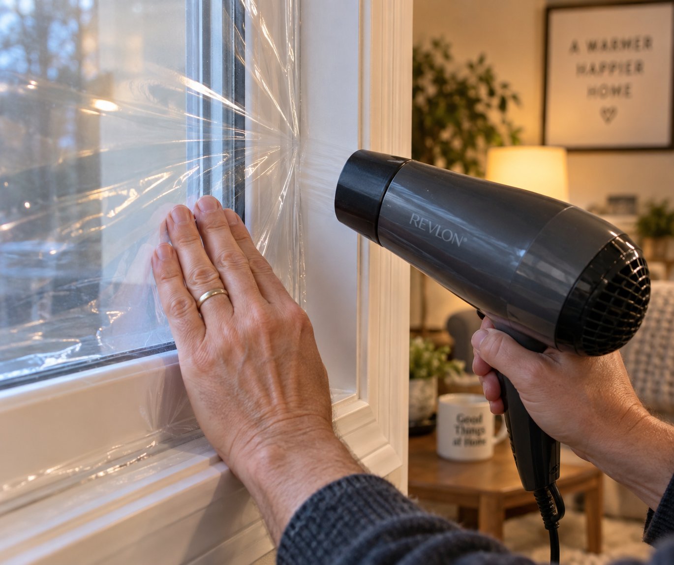 applying window insulation film creates an air pocket that raises the inner surface temperature and reduces condensation