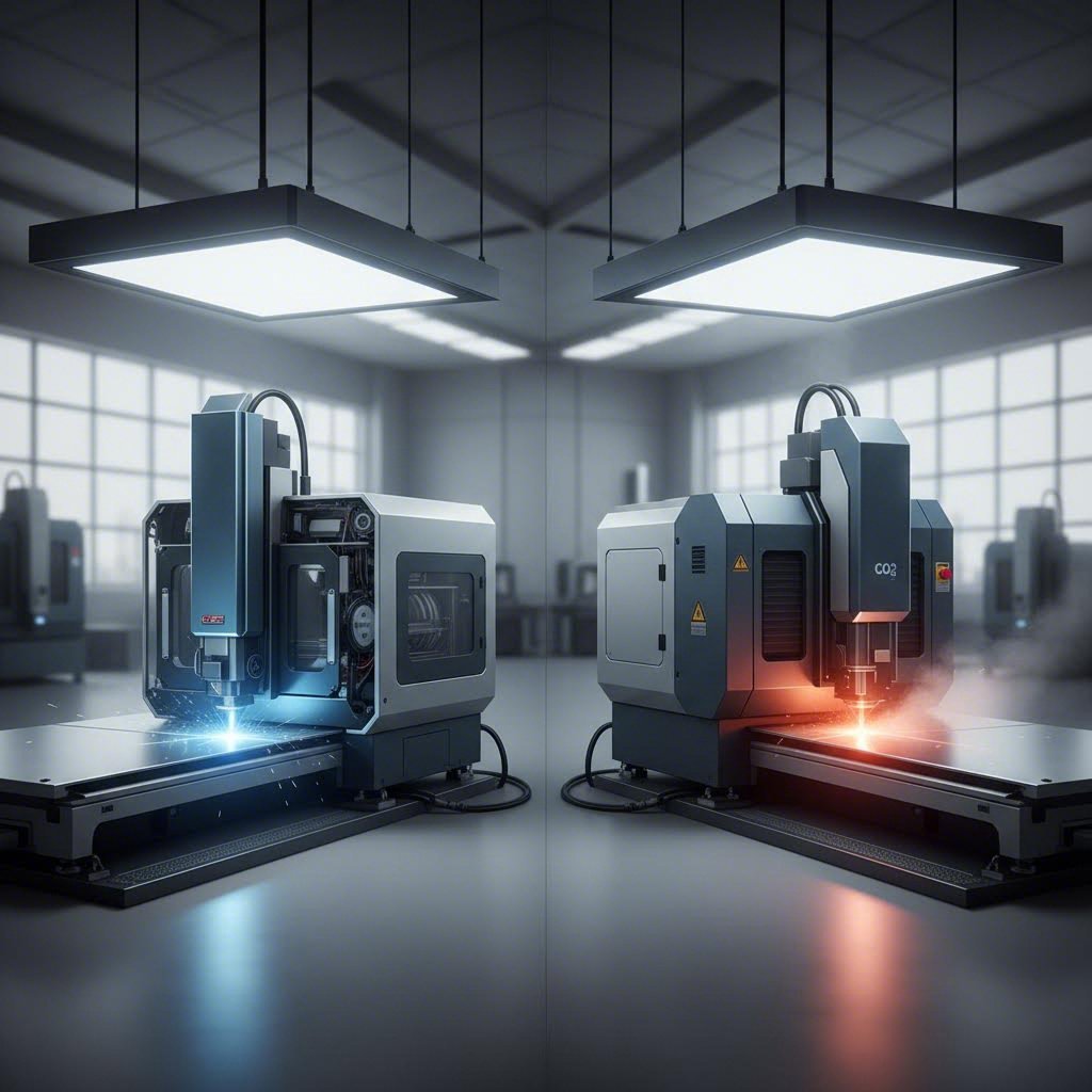 fiber laser and co2 laser systems side by side showing key design differences