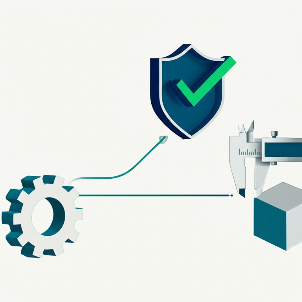 visual representation of the quality control and certification process in manufacturing