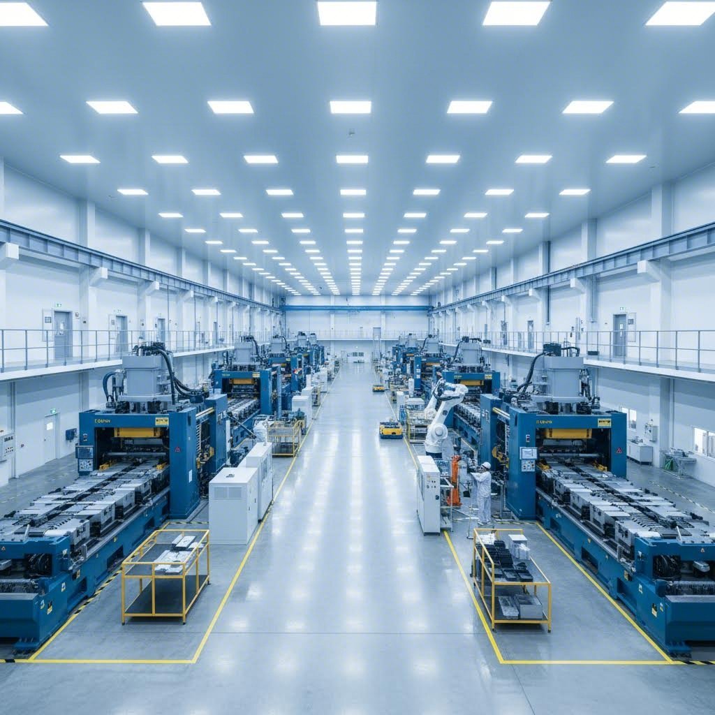 professional aluminum extrusion facility with multiple press capacities for diverse manufacturing needs