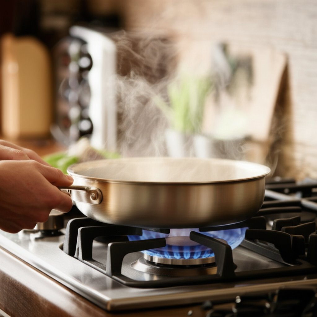 lightweight aluminum pan in daily kitchen use