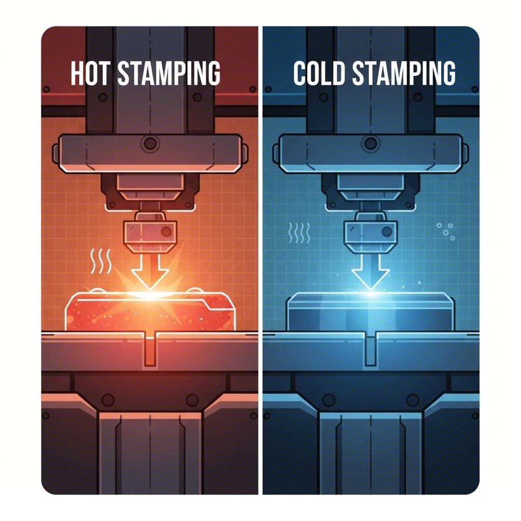 Comparison of hot stamping versus cold stamping processes for automotive pillars
