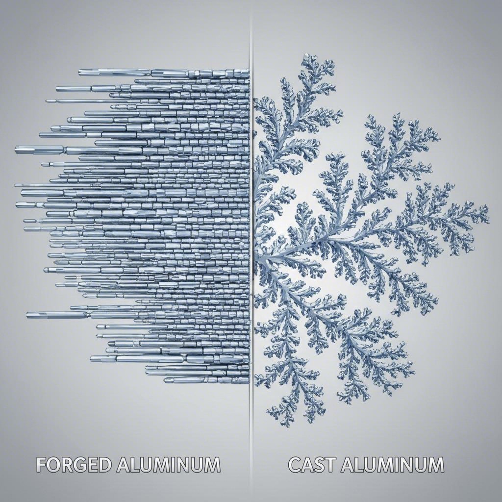 forged versus cast aluminum grain structure comparison affecting anodizing uniformity