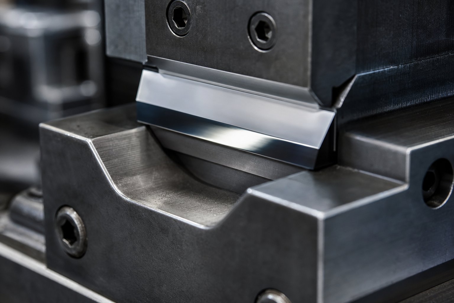 tungsten carbide stamping die insert showing the polished cutting edge that delivers extended service life in high volume production
