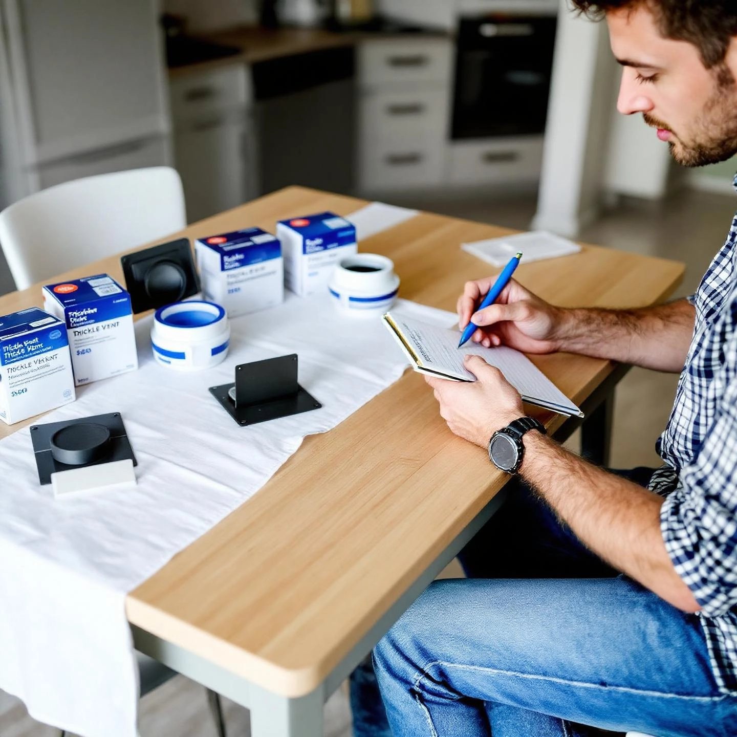 homeowner reviewing trickle vent options and installation costs