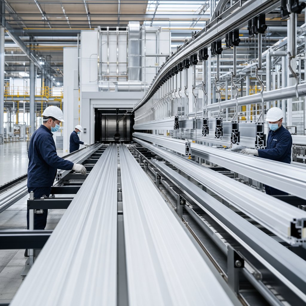 industrial aluminum extrusion and anodizing line for precision finished parts