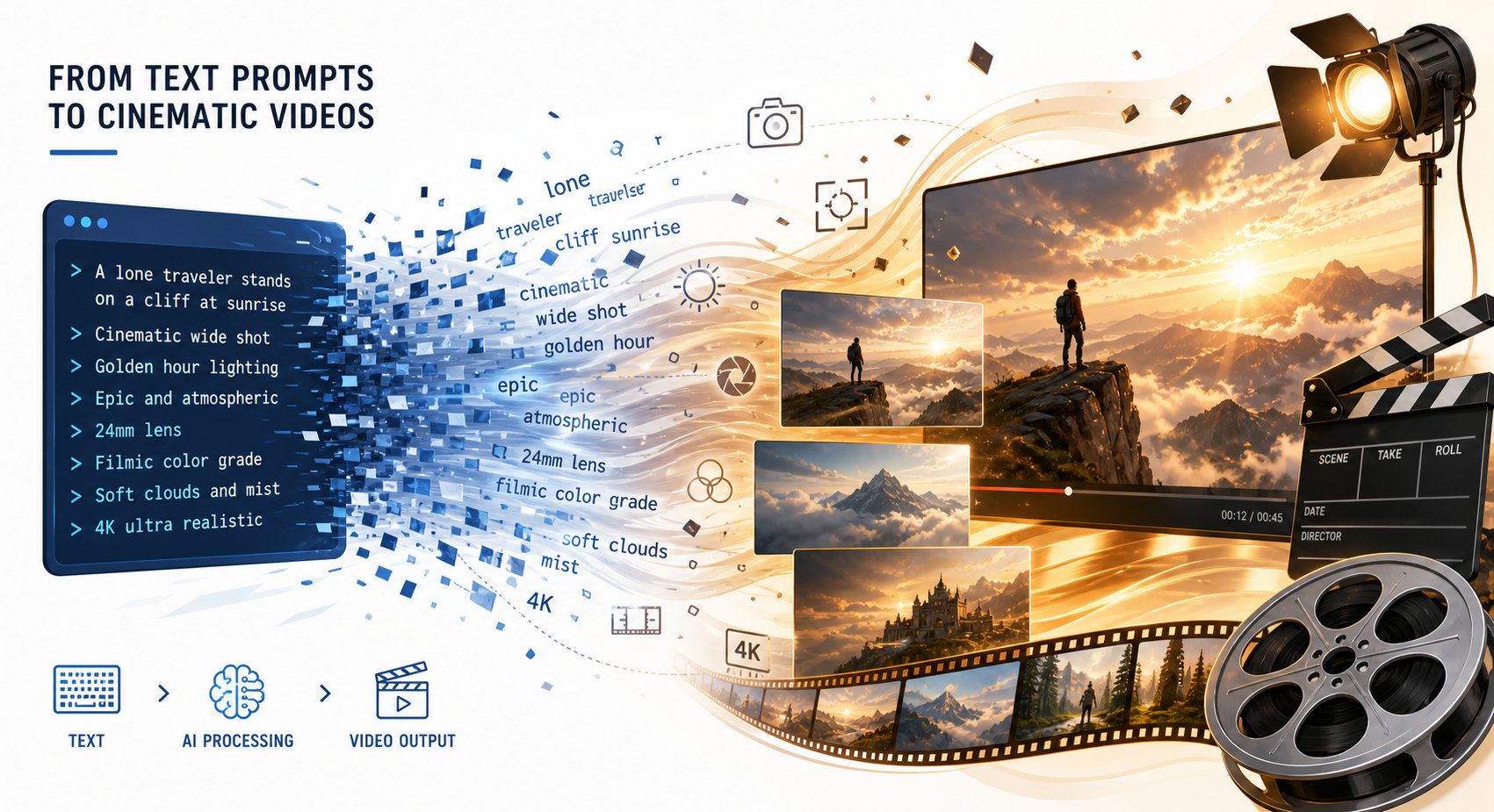 effective prompts use cinematography language to guide ai toward professional looking video output