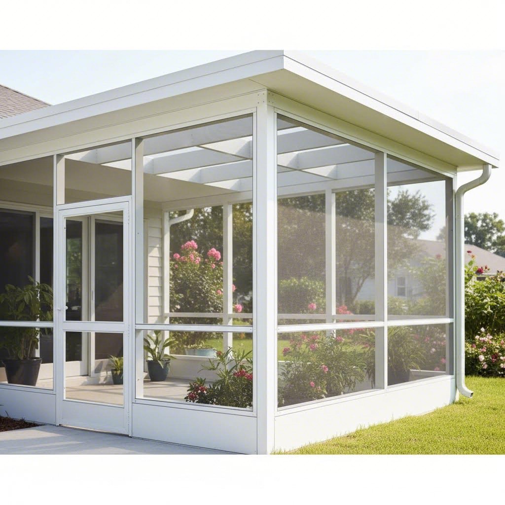 aluminum extrusion framing creates durable low maintenance screen room structures for outdoor living spaces