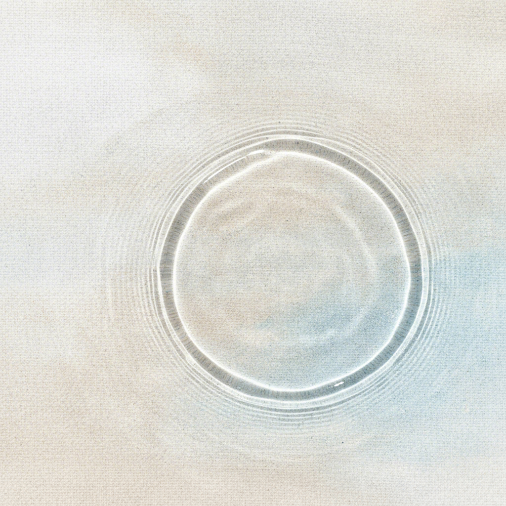 an abstract representation of cleaning a canvas pencil pouch with gentle water