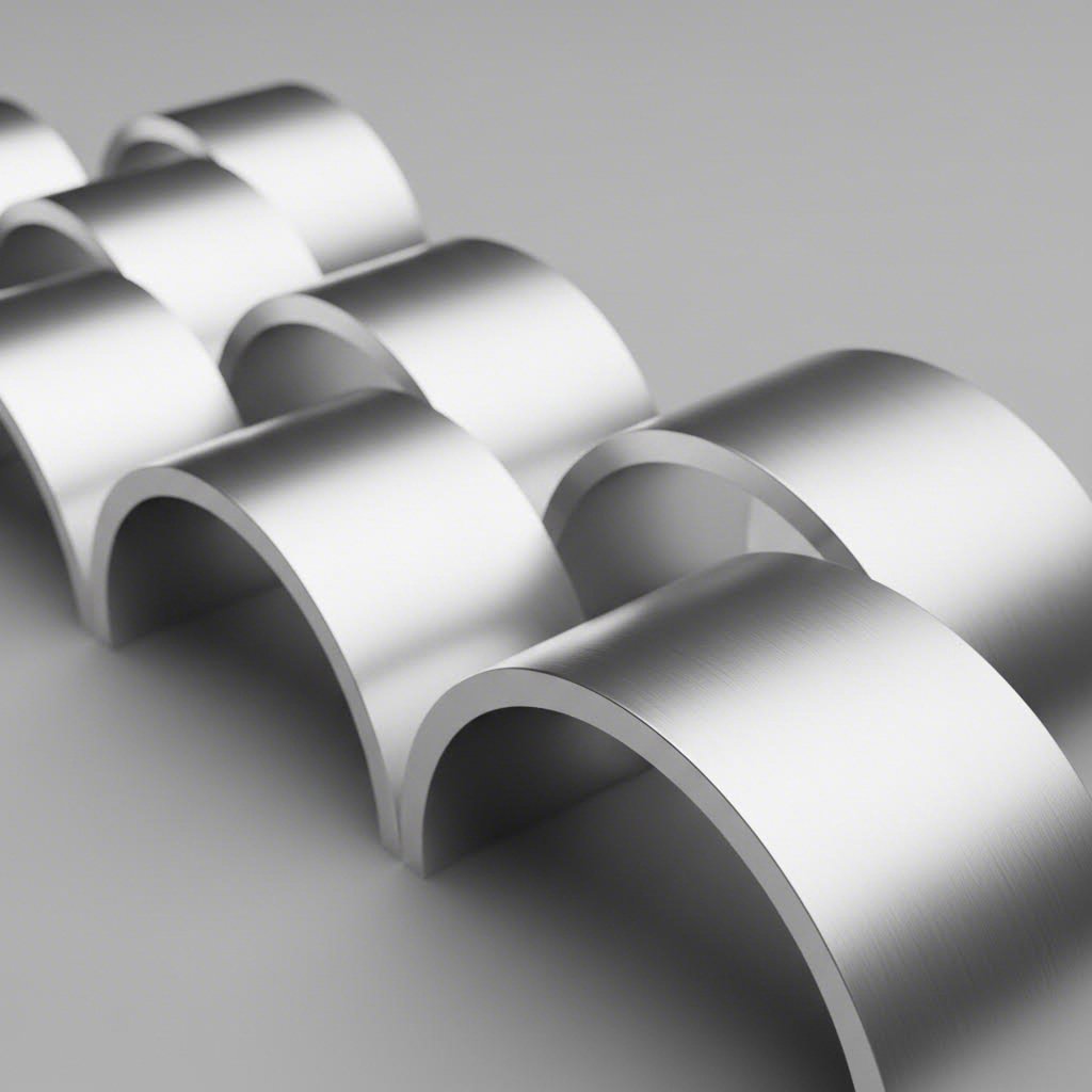 half round aluminum extrusions in various sizes featuring polished semi circular profiles