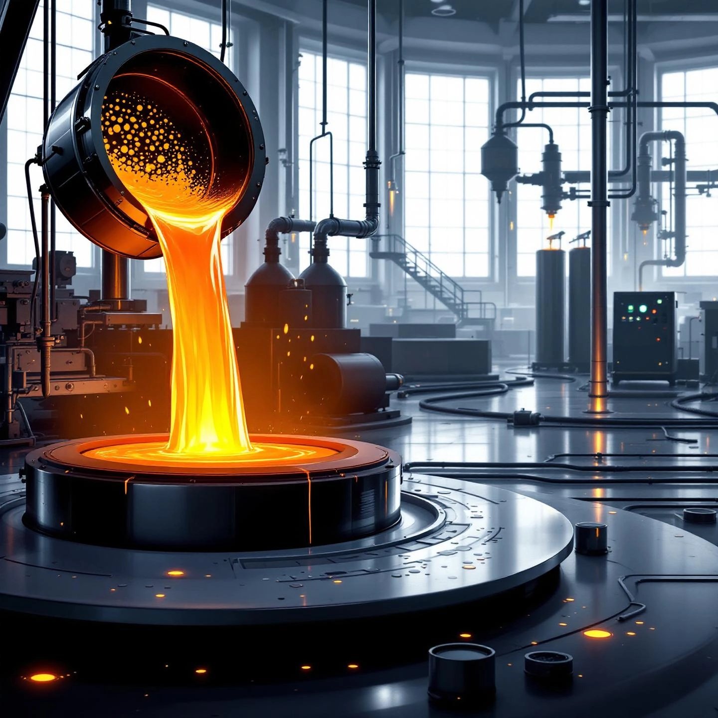 molten aluminum being poured in an industrial foundry highlighting its key role in modern manufacturing