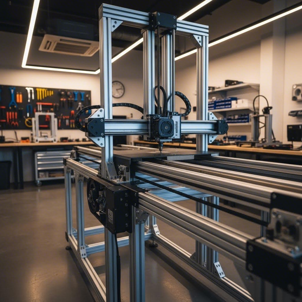 aluminum extrusion linear motion system powering precision desktop manufacturing equipment
