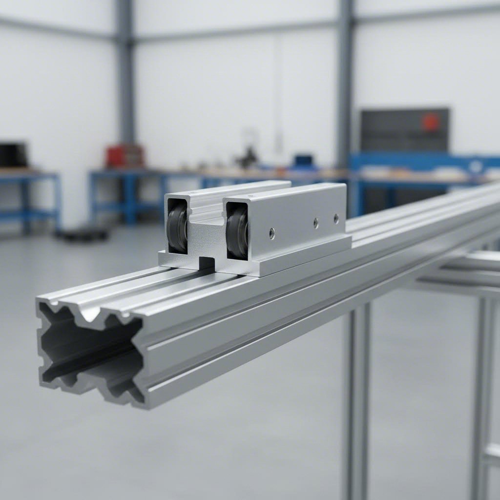 linear motion aluminum extrusion system featuring v slot profile with precision wheel carriage assembly