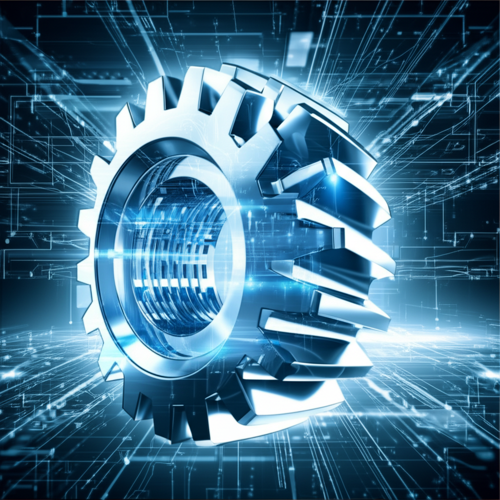 conceptual art of precision automotive forging integrated into a global supply chain