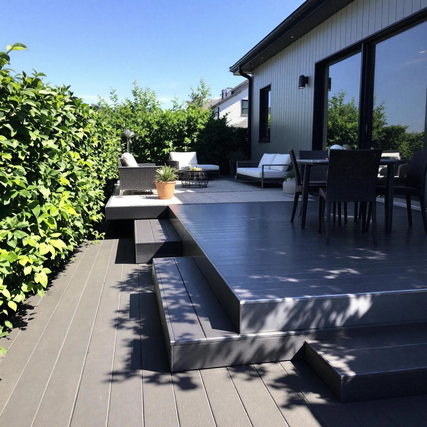 modern aluminium deck with sleek design and outdoor living appeal