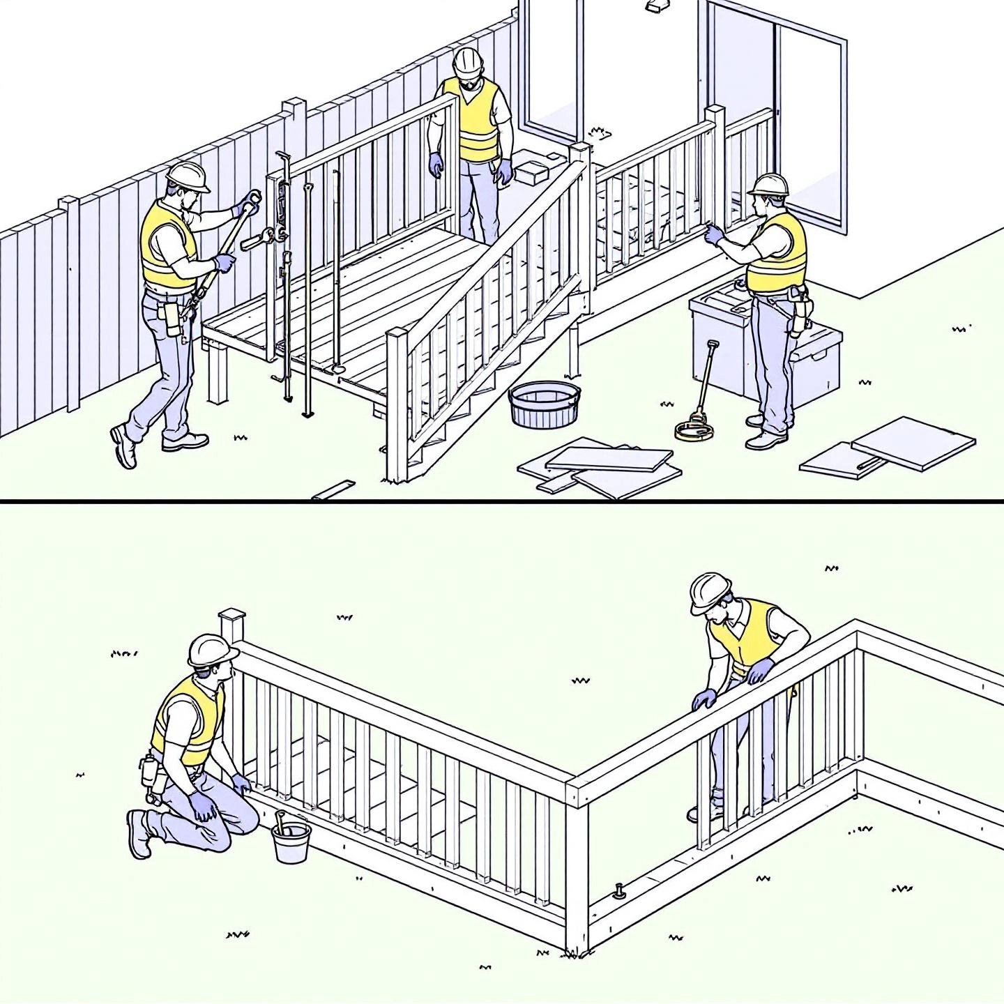 step by step process of aluminium deck installation