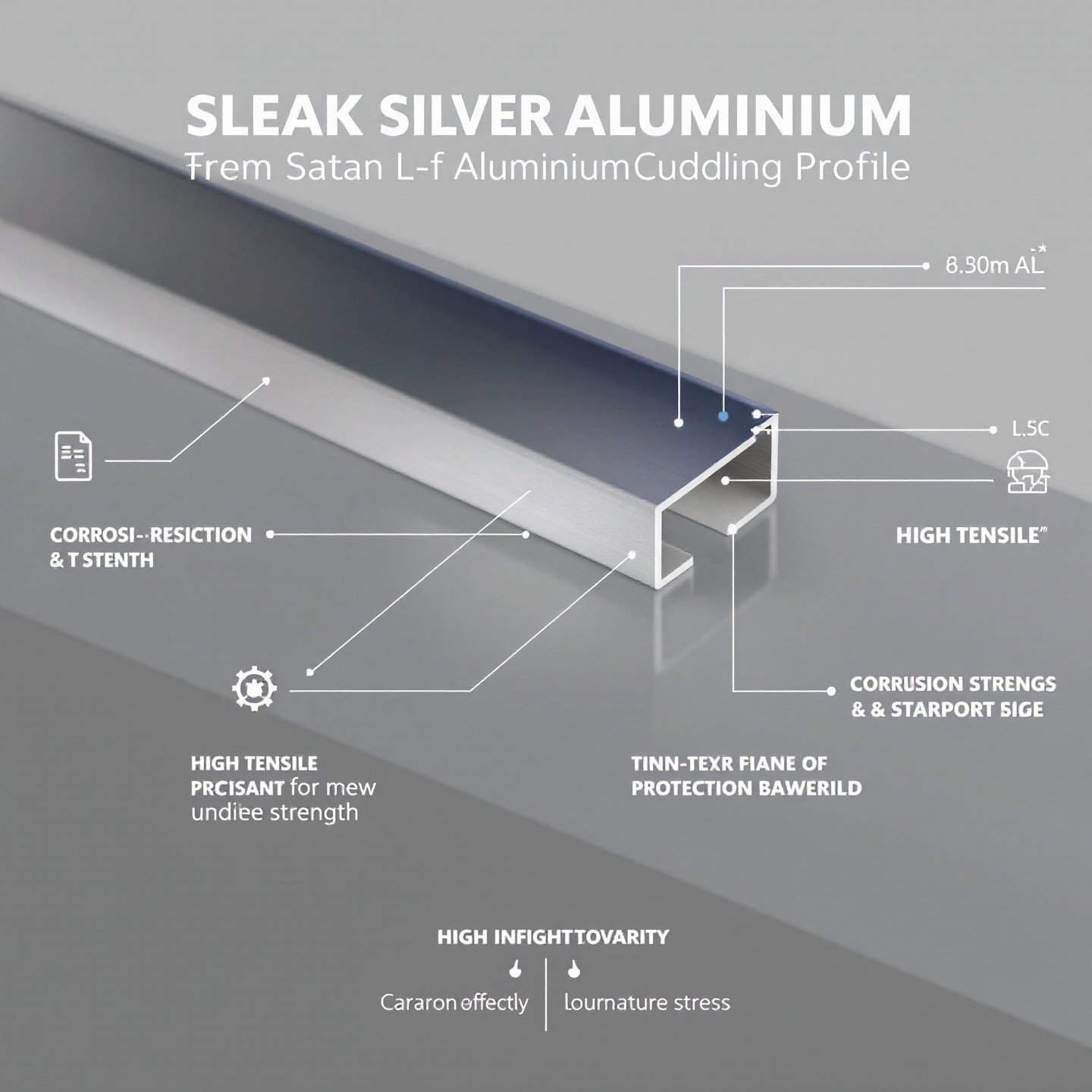 key features of satin silver aluminum l shapes include corrosion resistance and a sleek satin finish