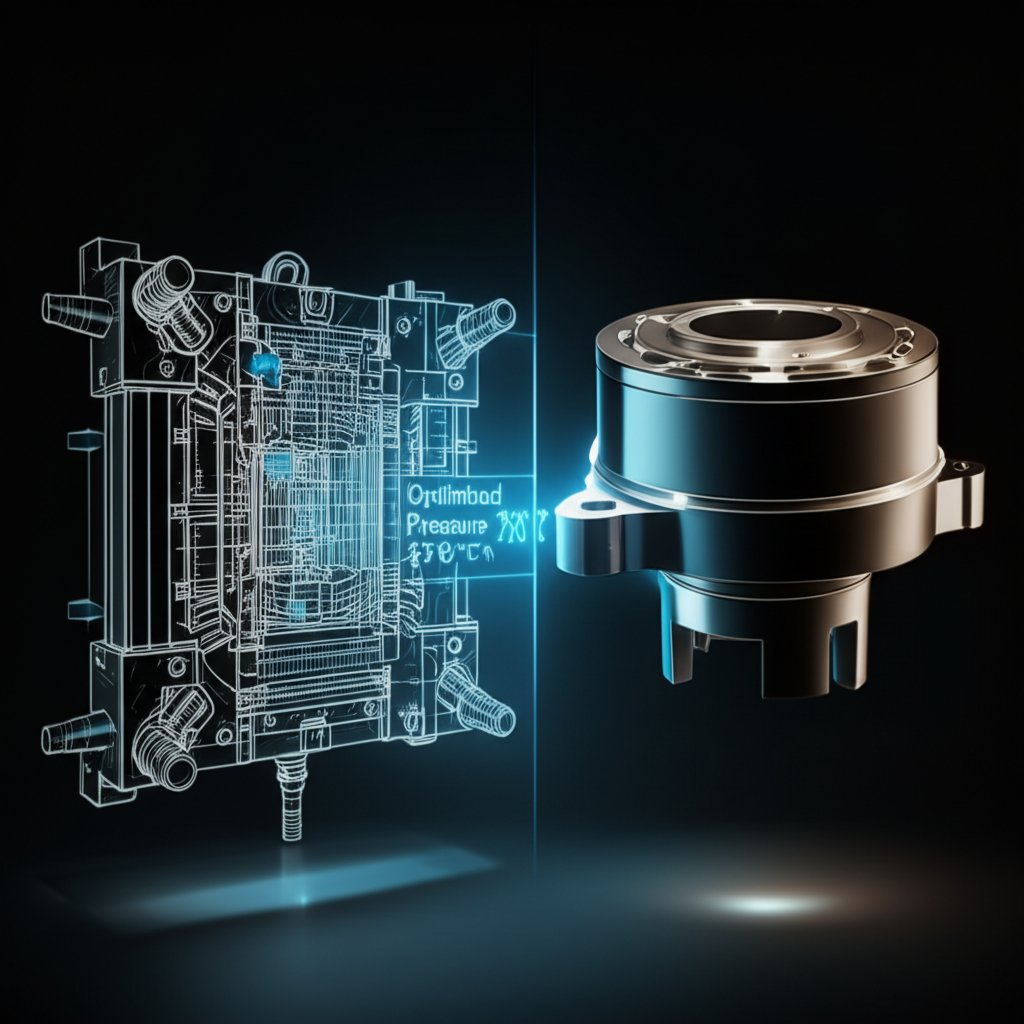 an illustration representing the prevention of casting flash through process optimization