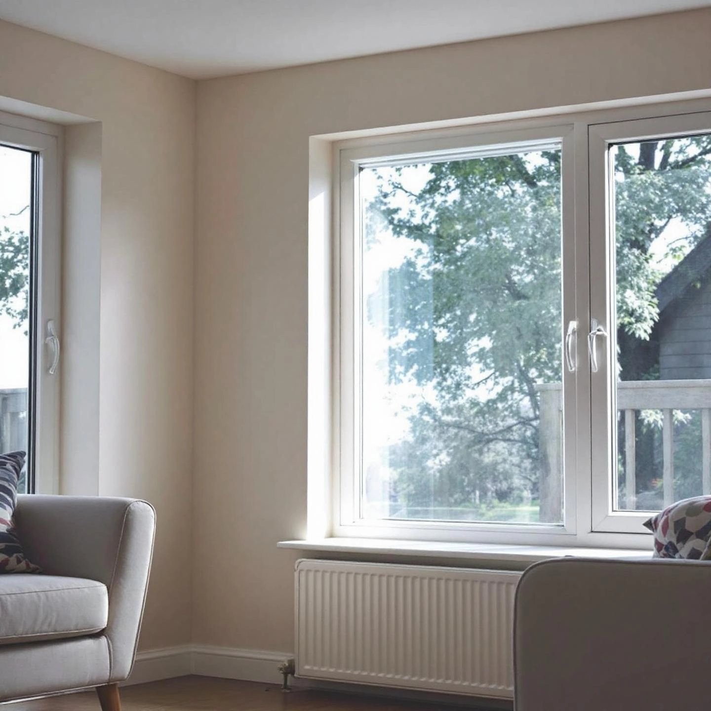 a contemporary home with upvc windows equipped with trickle vents for optimal ventilation