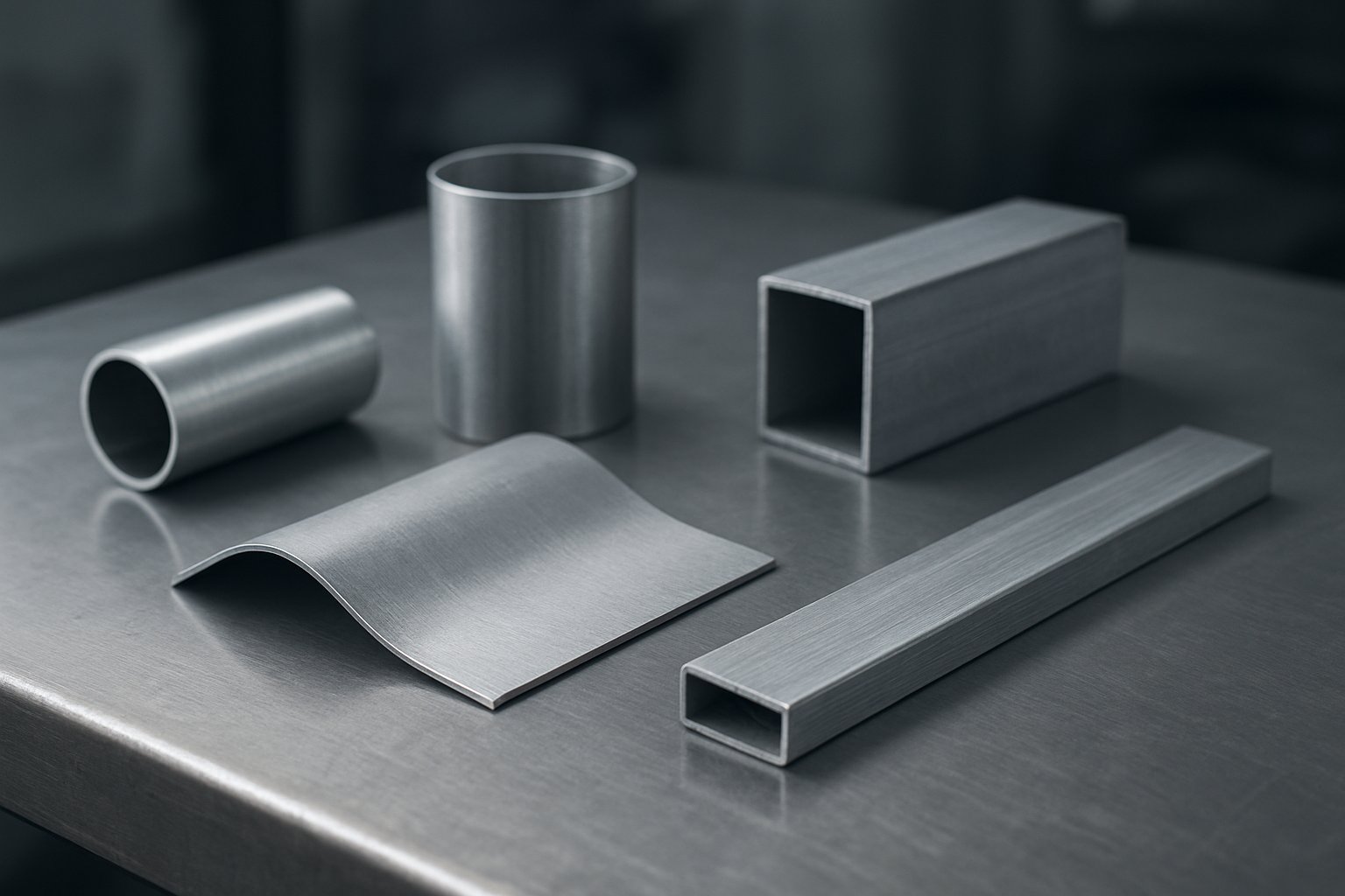aluminum samples used to compare bend friendly alloy and temper options