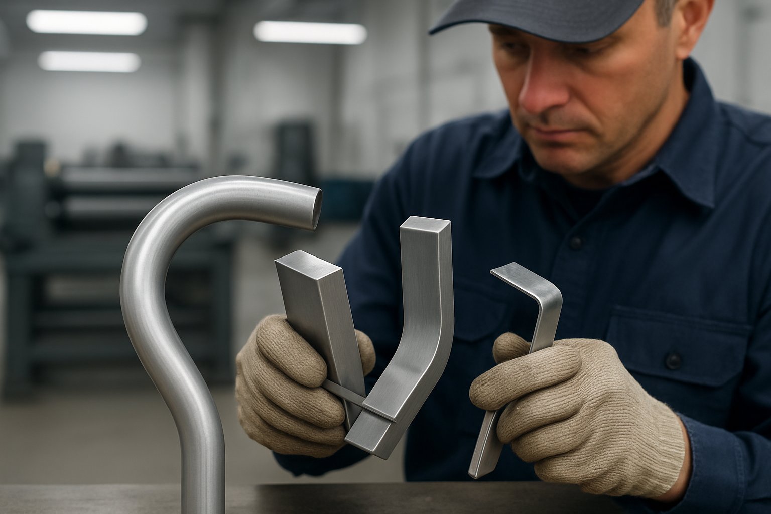 inspecting aluminum tube and profile bends for shape distortion