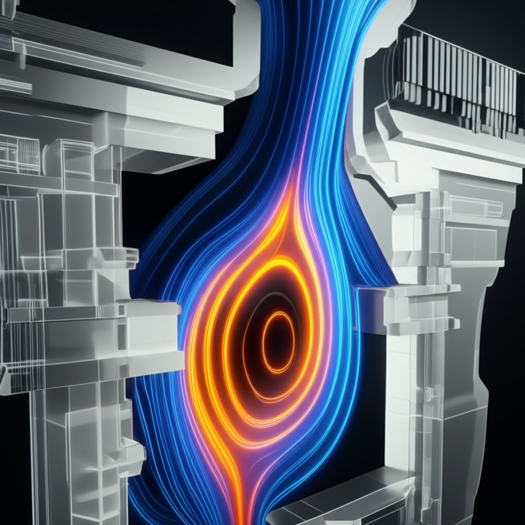 conceptual visualization of cae simulation data for an extrusion process