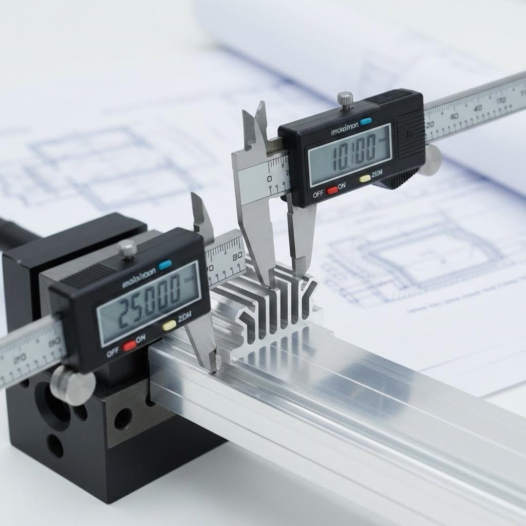 precision measurement tools used for verifying aluminum extrusion dimensional tolerances