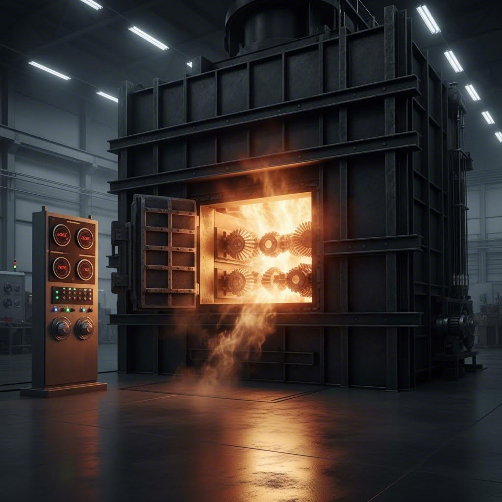 heat treatment furnace performing post weld stress relief on tool steel components